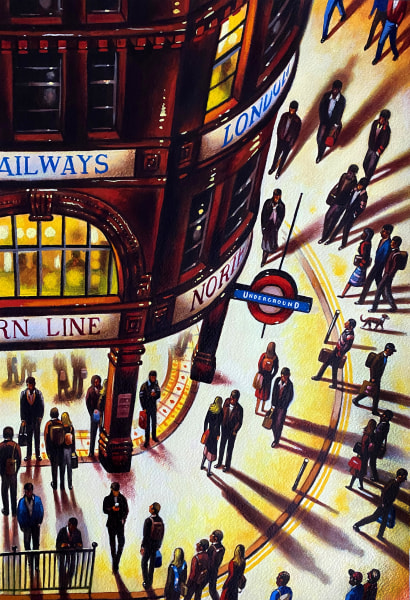 John Duffin Tube Travel acrylic Unframed and unmounted Artwork: 56 x 38cm