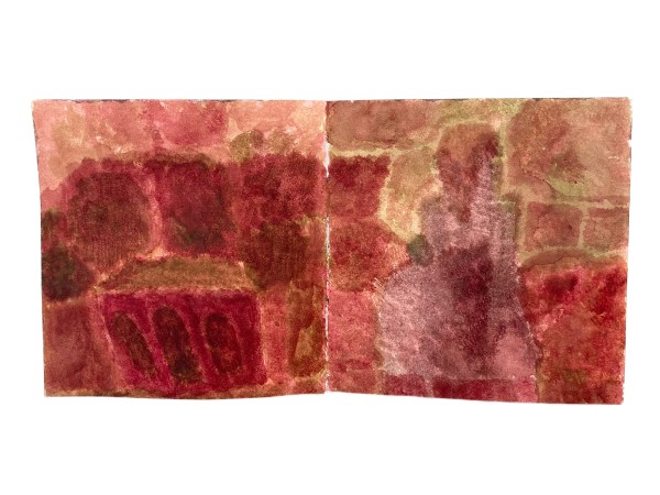 Lucy Gogoliuk Pink Woman watercolour Unframed Artwork: 28 x 14cm