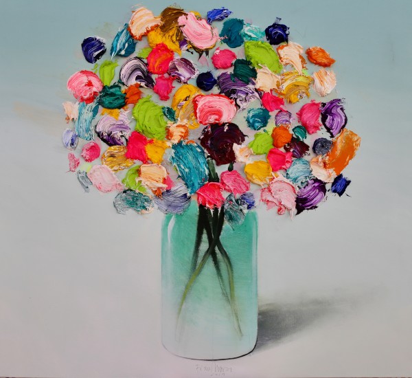 Fran Mora, Textured Flowers No.V, 2019