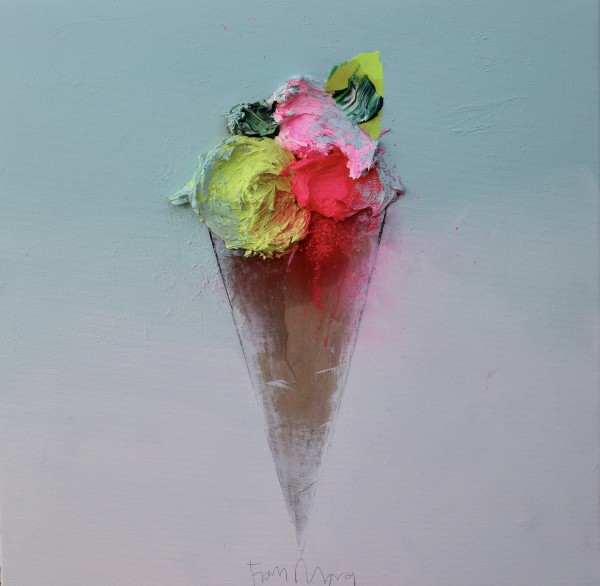 Fran Mora, Ice cream (Helado) 60x60cm, 2020