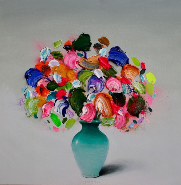 Fran Mora, Textured Flowers (Small), 2019