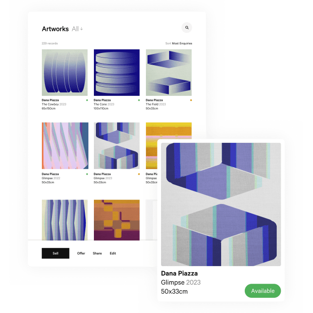 Image of Inventory in the Artlogic Platform