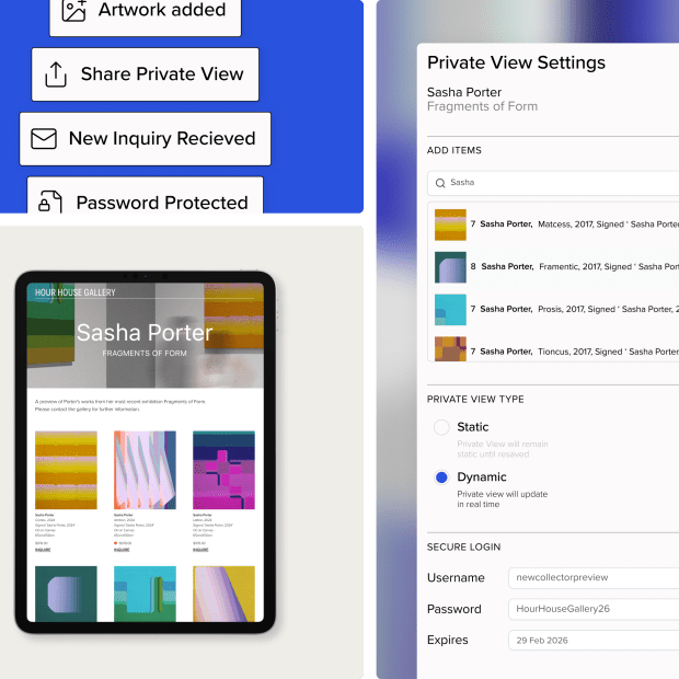 Artlogic Private Views Presentation Tools for galleries