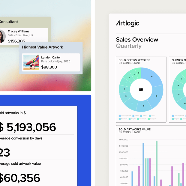 Artlogic sales pipeline insights and reporting tool for galleries