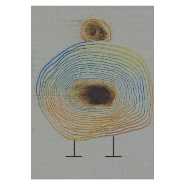 Johan De Wilde, History 560, 2025, pencil on archival cardboard, mounted on Dibond, aluminum frame, A6 (14,8 x 10,5 cm)