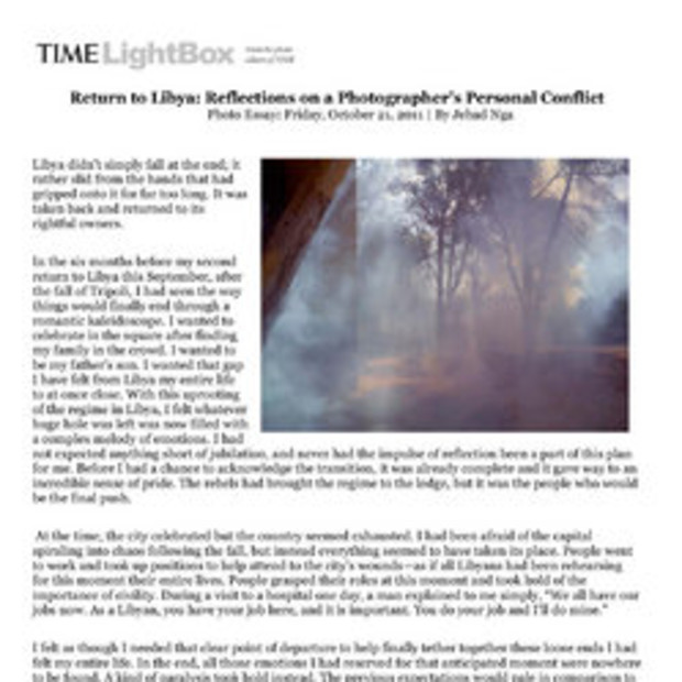 Photo Essay: Time Magazine | By Jehad Nga