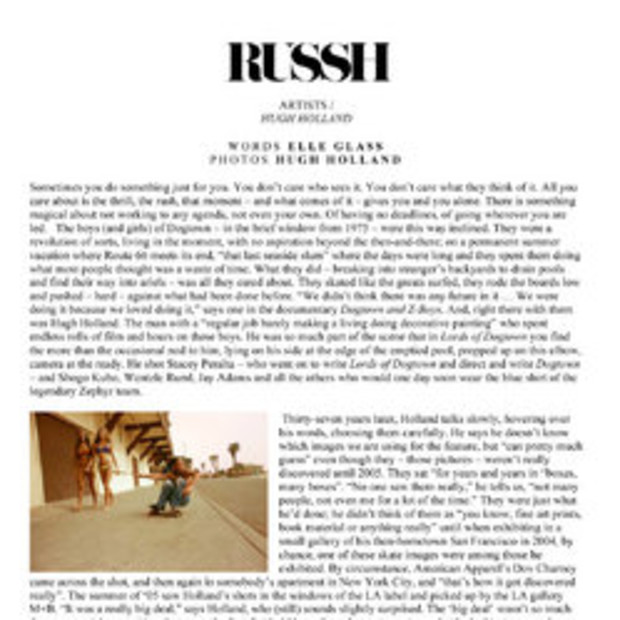 Russh Magazine Features Exposé on M+B's Hugh Holland