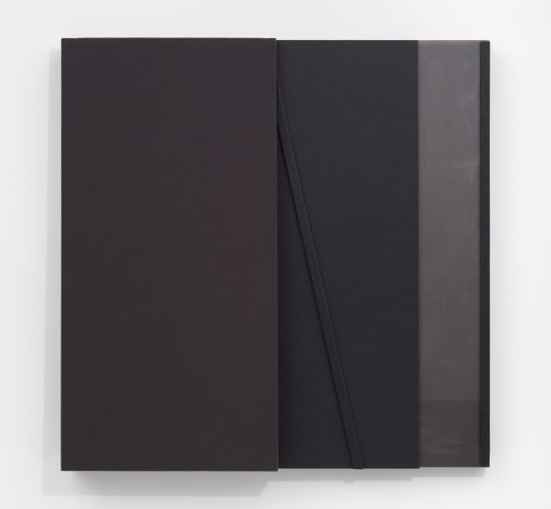 Jennie C. Jones Deep Glissando, 2021 Architectural felt, acoustic panel, and acrylic on canvas 48 x 48 x 5 in...