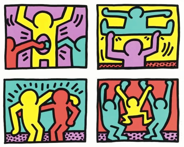 Keith Haring, Pop Shop Quad I, 1987