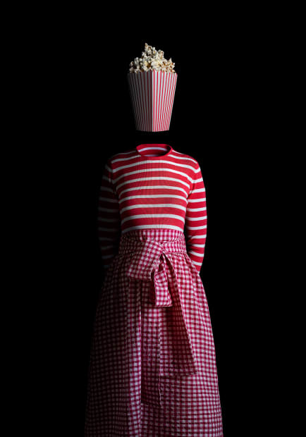 MIGUEL VALLINAS No. 56 (Ceci N ́est Pas un Boîte de Popcorn) Lambda print mounted on board with resin coat...