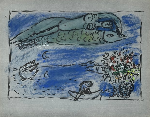 Marc Chagall, Le Poisson Volant from Colour Amour , 1958
