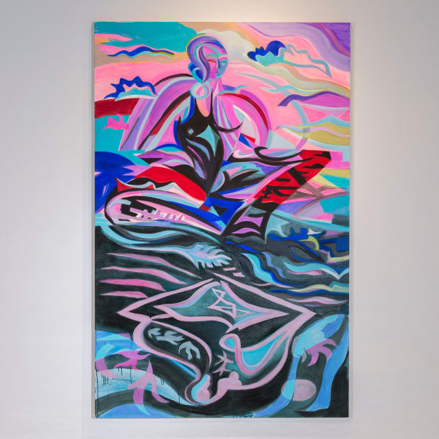 Dancy’s work is animated by a play of superimpositions and oppositions. The works in ‘See-Thru Palm’ continue this exploration symbolically....