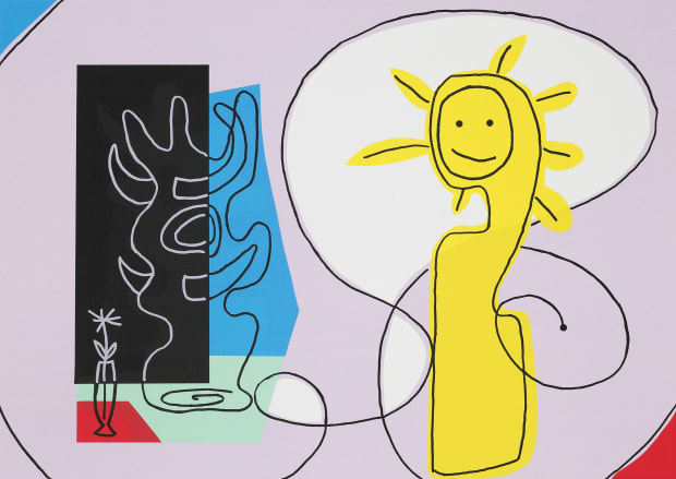 Daisy's in Space, 2001, screenprint in an edition of 50 A silkscreen made as a contribution to a folio called...