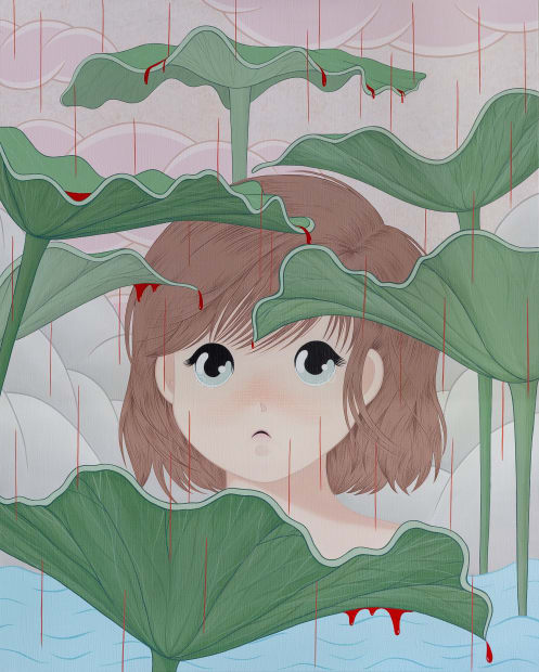 Ivory Yeunmi Lee, When red rain falls, olivia was there, 2023