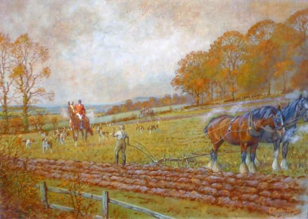 Farmer Greeting Huntsman
