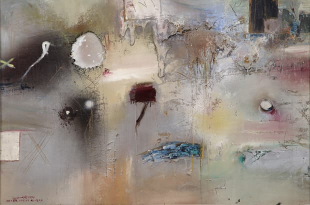 untitled 80 x 126 cm mixed media on wood 1992
