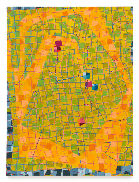 'Davis describes her colors as 'muscular,' which one can sense in these paintings . . . The 'muscular' aspect of...