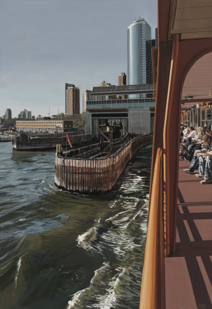 Richard Estes, Staten Island Ferry Docking Manhattan, 2008