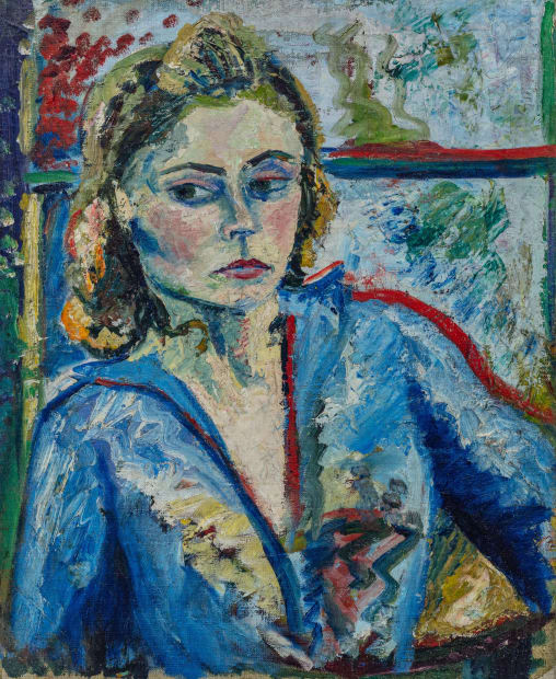 Mary Abbott (1921-2019) Self-Portrait, 1941 Signed and dated on verso: MLAbbott / '41 Oil on canvas 21⅝ x 17¾ inches...