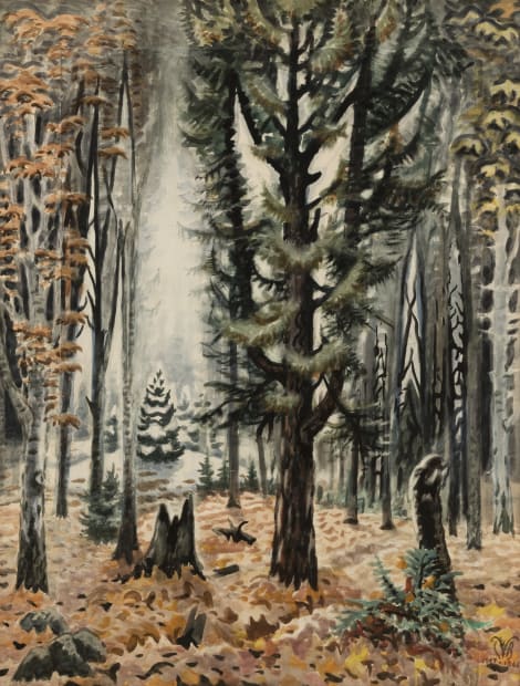 Charles Burchfield, Hemlock in November, 1947-66