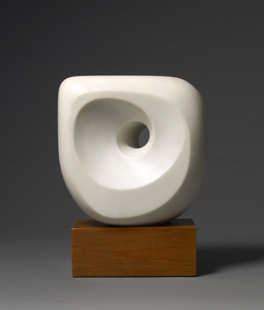 Barbara Hepworth: Mykonos, 1959-60, white serravezza marble, height 10 inches / 25.4 cm