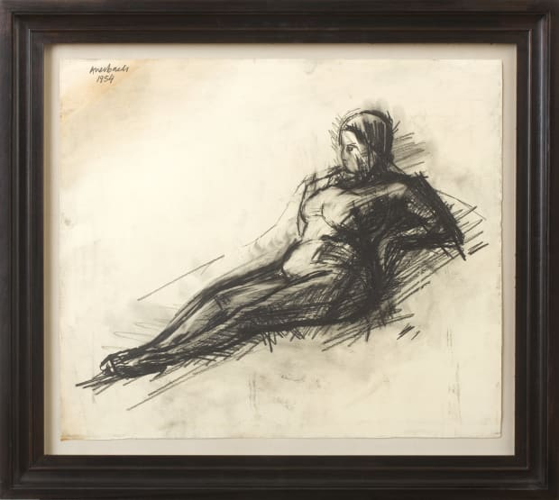 Frank Auerbach, Reclining Nude, 1954