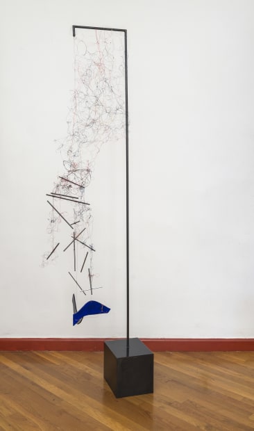 'Biagini's sculptures are explorations into de-constructed form. Even the stabiles feel mobile and de-stabilized. Color is forced outwards and attaches...