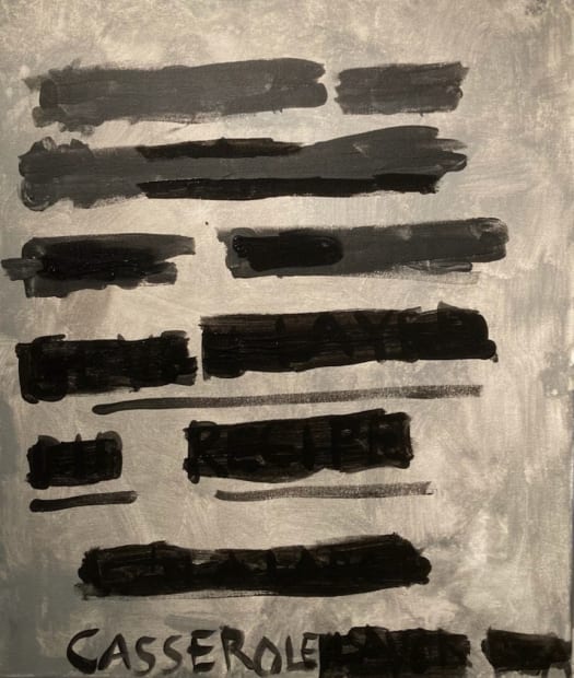 Other works might resemble newspaper headlines, logos, or redacted documents. Writer, curator and art historian Carla Stellweg writes, “Diaz’s decision...