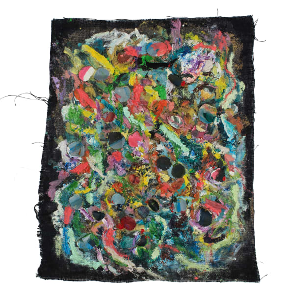 Chudamani Clowes, A sea of ebony, black sticky treacle, suspended life alive, 2025