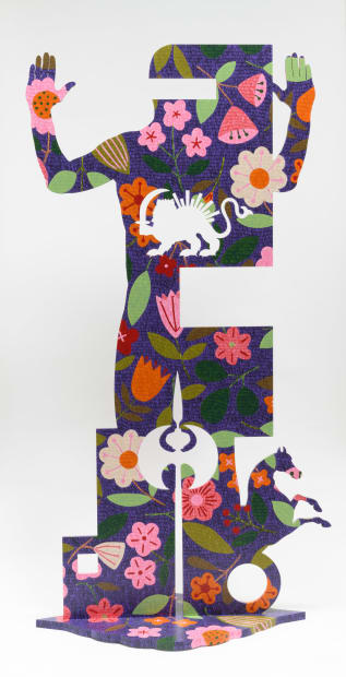 Fallah combines elements from both the Veiled Portraits and Grid Paintings for a new series of sculptures. Hand painted on...