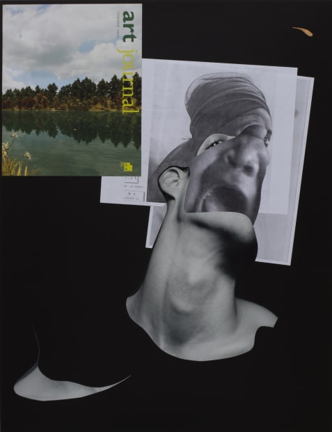 The artist's considered choice of source material contributes to the overall messaging of Kure's collage works, as they point to...