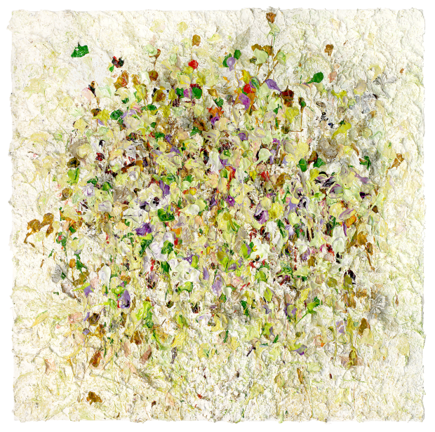 EVOLUTION OF NATURE EXPLORATION IN MATERIALITY The Evolution of Nature series integrates mixed media with an acrylic on linen composition....