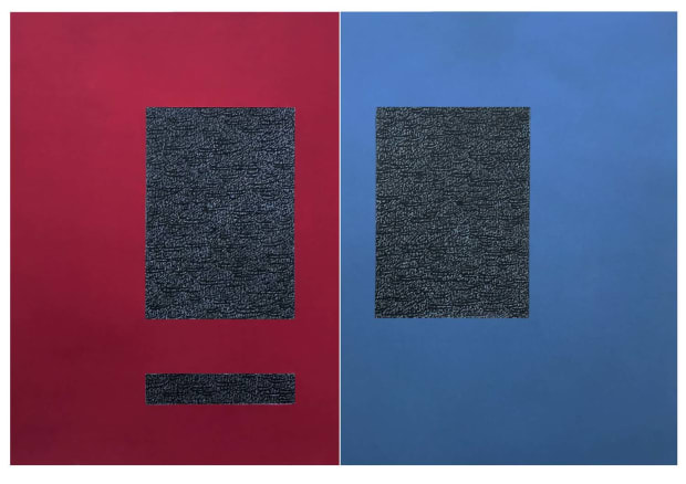 Such a reconfiguration finds resonance in Muzzumil Ruheel’s works. In contrast to Chasmawala’s abstracted characters, however, Ruheel uses meticulously rendered...