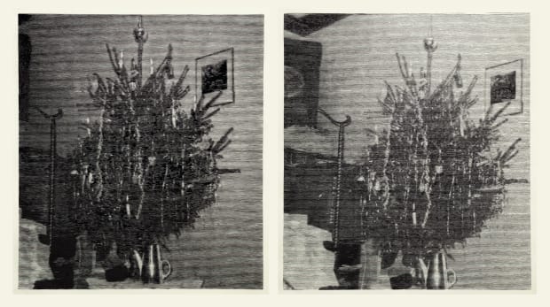 Oliver Hambsch, Christmas Tree after Boltanski (diptych), 2022