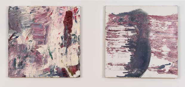 Louise Fishman, Ode to a Rosebud [diptych], 2010