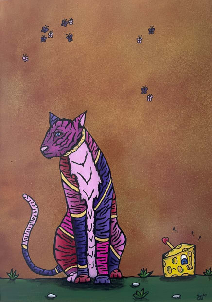 Mark Slowey, You can’t catch a tiger with cheese, 2021