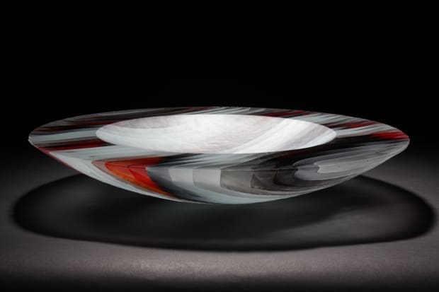 THE FITZWILLIAM MUSEUM PURCHASES 'COLOUR SATURATION; VESSEL IN WHITE, BLACK AND RED' BY COLIN REID, JULY 2018