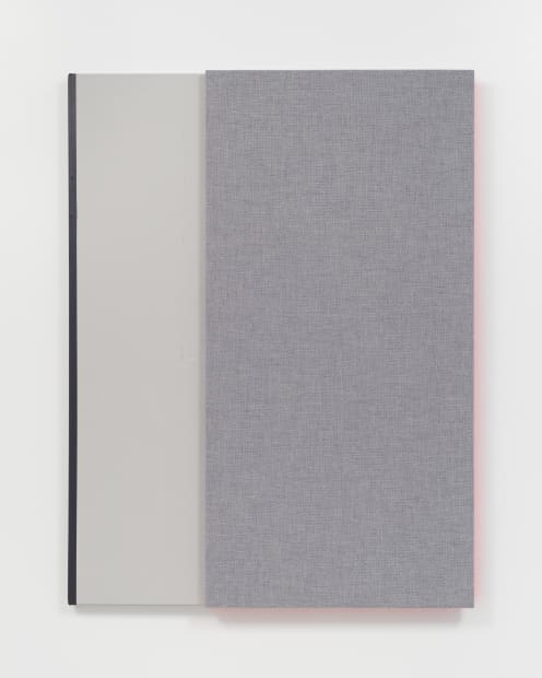 Jennie C. Jones Passing Tone (soft gray), 2020 Acoustic absorber panel and acrylic on canvas 48 x 36 x 2...