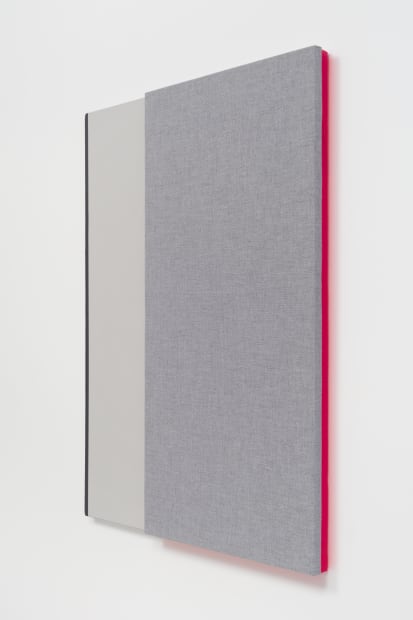 Jennie C. Jones Passing Tone (soft gray), 2020 Acoustic absorber panel and acrylic on canvas 48 x 36 x 2...