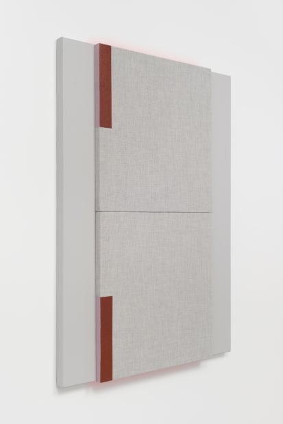 Jennie C. Jones Open Measure (Oxide), 2020 Acoustic absorber panel and acrylic on canvas Diptych: 48 x 36 x 2...