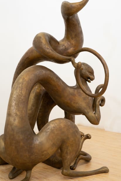 “I’ve always been interested in using very different mediums… For sculpture, it feels like drawing. You’re still creating lines and...