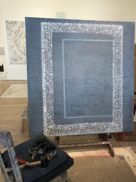 'I call this painting From/With because I think of it as holding many elements in close proximity, and the porousness...