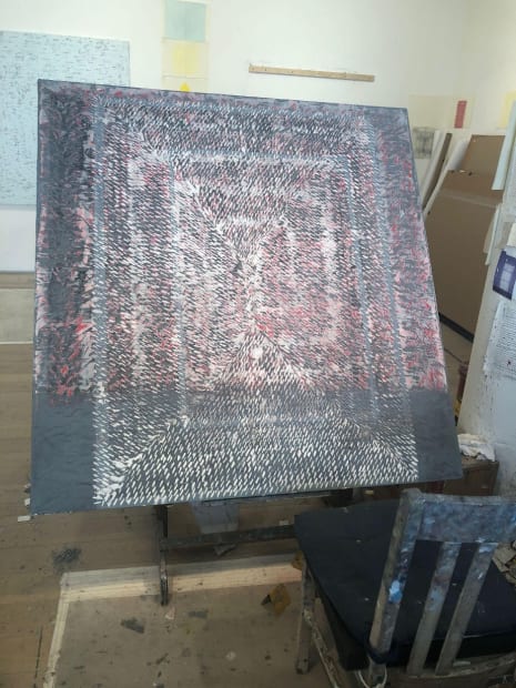 'I call this painting From/With because I think of it as holding many elements in close proximity, and the porousness...