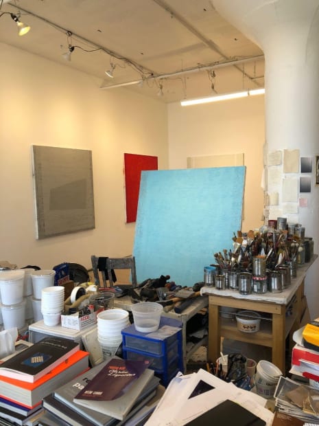 'I call this painting From/With because I think of it as holding many elements in close proximity, and the porousness...