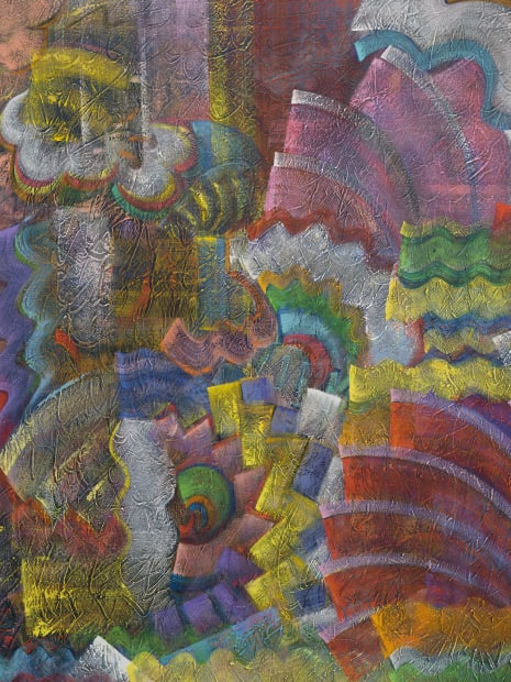 “The idea behind Sea Script was to have two reads occur simultaneously and symbiotically. The ground is a calligraphic scribble...