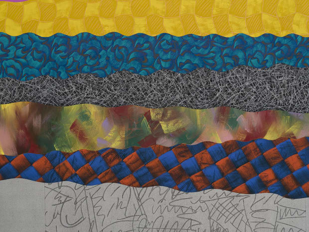 “Cover is in dialogue with Page. An inscribed ground of scribbles, images, and notes become obscured under layers of covers...