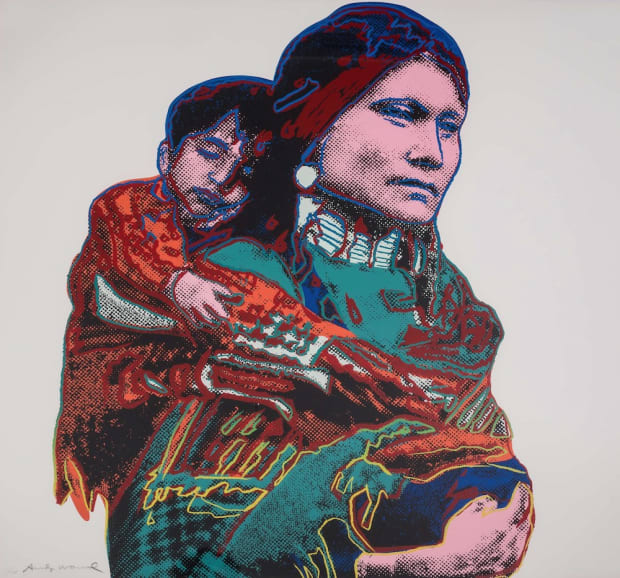Warhol mother and chiild print for sale