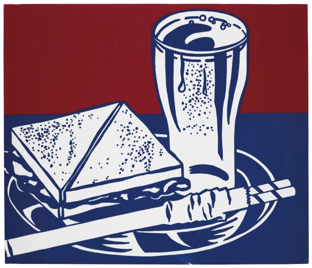 ROY LICHTENSTEIN SANDWICH AND SODA FOR SALE