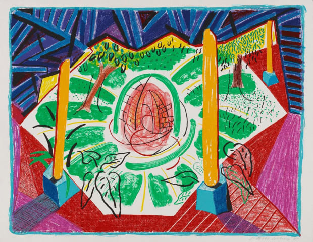 David Hockney Views of Hotel Well II