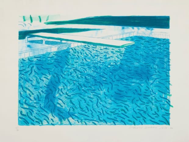 David Hockney Lithograph of Water for sale